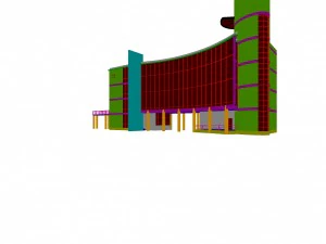urban architecture - school office villas 2 3D Model