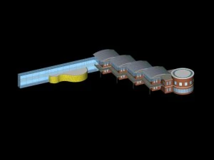 urban architecture - school office villas 5 3D Model