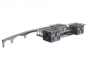 urban architecture - school office villas 9 3D Model