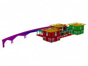 urban architecture - school office villas 9 3D Model
