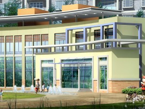 urban architecture - school office villas 11 3D Model