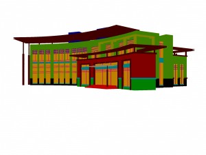 urban architecture - school office villas 11 3D मॉडल