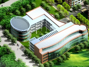 urban architecture - school office villas 13 3D Model