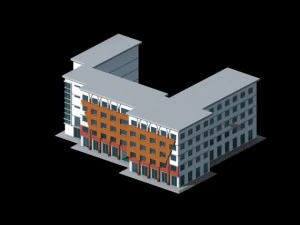 urban architecture - school office villas 19 3D Model