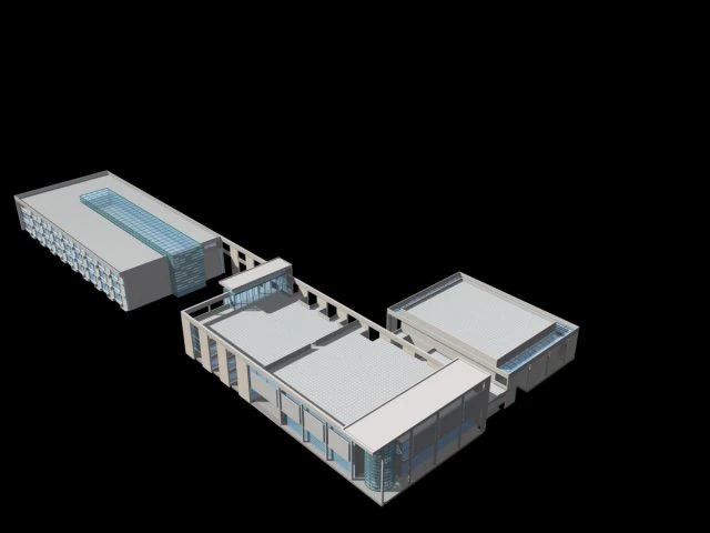 urban architecture - school office villas 24 3D Model .c4d .max .obj .3ds .fbx .stl .blend 