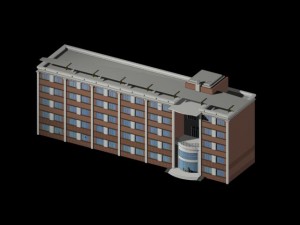 urban architecture - school office villas 28 3D-Modell