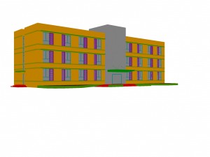 urban architecture - school office villas 31 3D Model