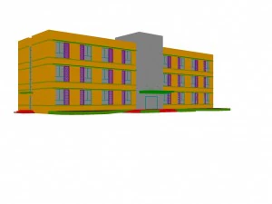 urban architecture - school office villas 31 3D Model