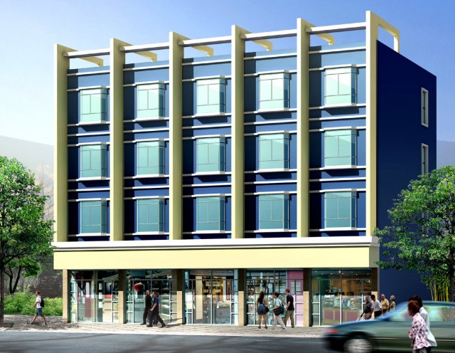 urban architecture - school office villas 32 3D-Modell .c4d .max .obj .3ds .fbx .stl .blend 