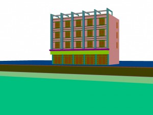 urban architecture - school office villas 32 3D-Modell
