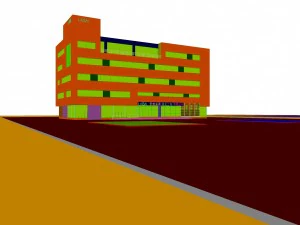 urban architecture - school office villas 33 3D Model