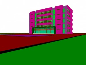 urban building-villa office school 034 3D Model