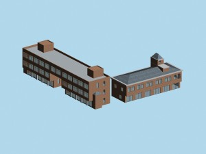 urban architecture - school office villas 36 3D 모델