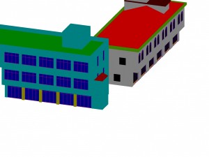 urban architecture - school office villas 36 Modello 3D