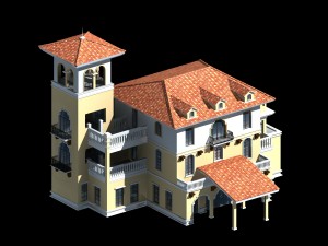 urban architecture - school office villas 38 3D Model