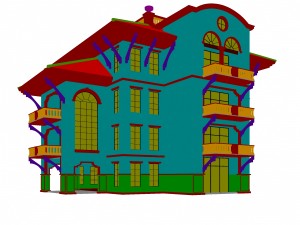 urban architecture - school office villas 39 Model 3D