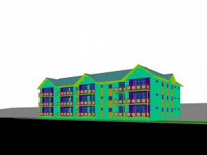 urban architecture - school office villas 43 3D-Modell