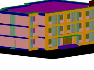 urban architecture - school office villas 47 3D Model