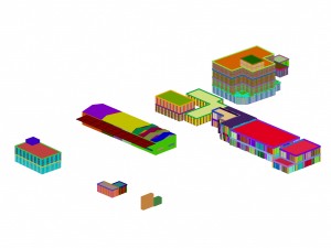 urban architecture - school office villas 50 3D Model