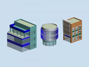urban architecture - school office villas 54 Modèle 3D