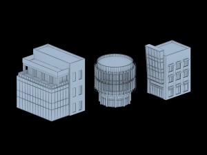 urban architecture - school office villas 54 3D Модель