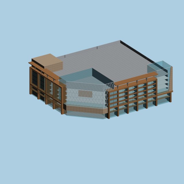 urban architecture - school office villas 60 3D Model .c4d .max .obj .3ds .fbx .stl .blend 