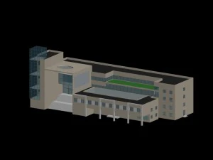 arquitectura urbana - villas de oficinas escolares 61 Modelo 3D