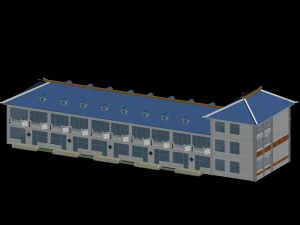 arquitectura urbana - villas de oficinas escolares 66 Modelo 3D