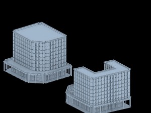 urban architecture - school office villas 72 3D Model