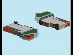 urban architecture - school office villas 74 Modèle 3D