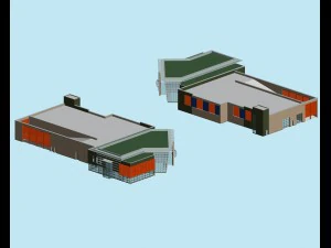 architektura miejska - wille biurowe szkoły 74 Model 3D