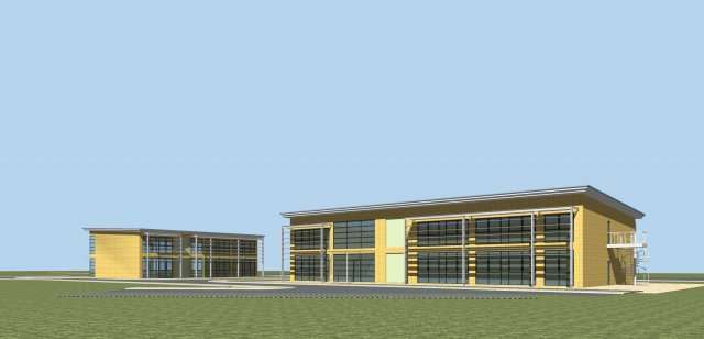 urban architecture - school office villas 76 3Dモデル .c4d .max .obj .3ds .fbx .stl .blend 