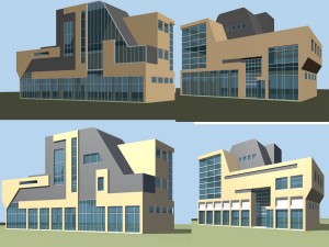 urban architecture - school office villas 77 Model 3D
