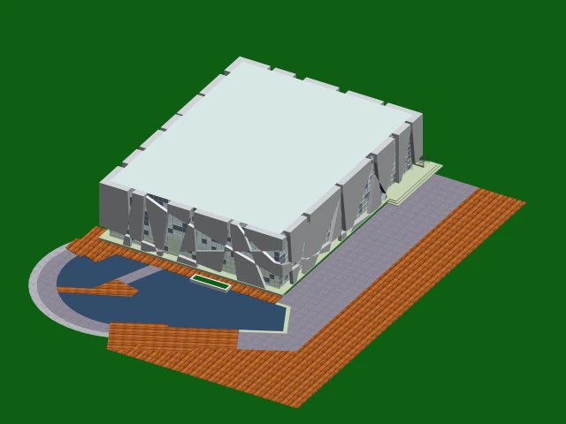 urban architecture - school office villas 79 3D Model .c4d .max .obj .3ds .fbx .stl .blend 