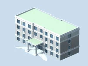 architektura miejska - wille biurowe szkoły 84 Model 3D