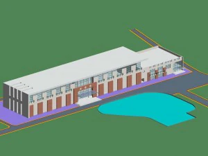 architektura miejska - wille biurowe szkoły 86 Model 3D