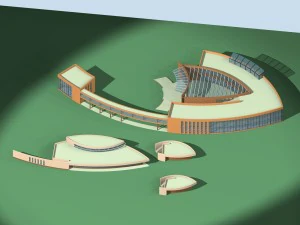 urban architecture - school office villas 89 3D Model