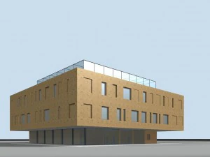 architektura miejska - wille biurowe szkoły 90 Model 3D