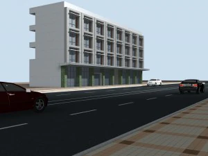 architektura miejska - wille biurowe szkoły 92 Model 3D