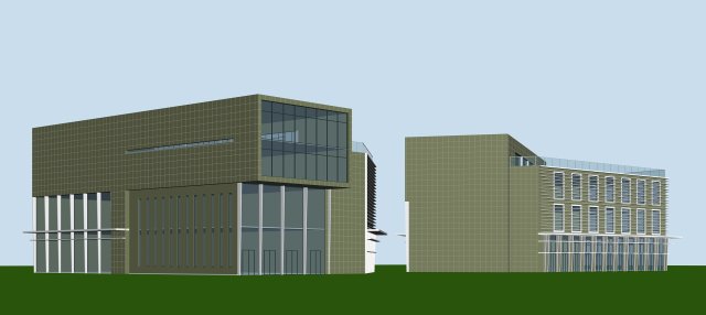 urban architecture - school office villas 109 3D 모델 .c4d .max .obj .3ds .fbx .stl .blend 