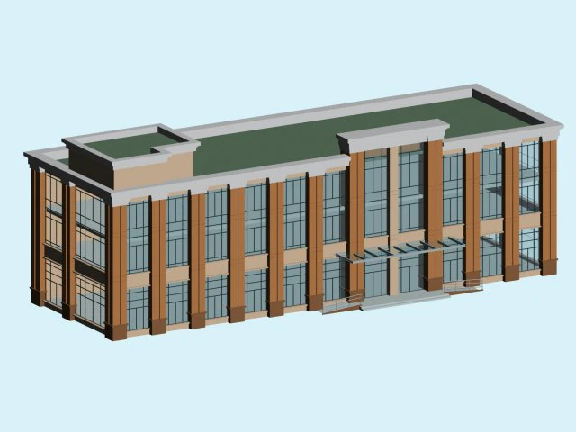 urban architecture - school office villas 113 3D Model .c4d .max .obj .3ds .fbx .stl .blend 