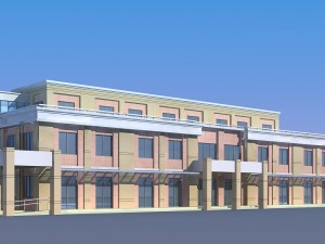 urban architecture - school office villas 123 3D 模型