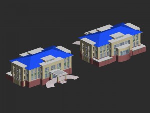 urban architecture - school office villas 126 Model 3D