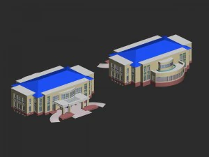 architektura miejska - wille biurowe szkoły 127 Model 3D