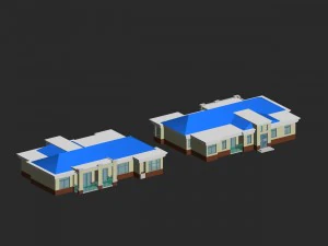 urban architecture - school office villas 128 3D Model