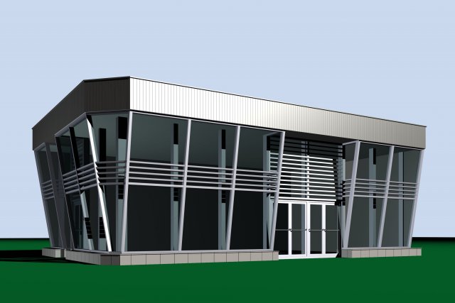 urban architecture - school office villas 130 3D Model .c4d .max .obj .3ds .fbx .stl .blend 