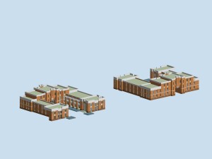 urban architecture - school office villas 131 3D 모델