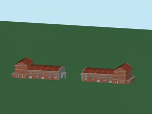 城市建筑-学校办公别墅132 3D 模型