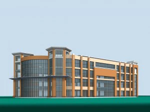 городская архитектура - школьные офисные виллы 136 3D Модель