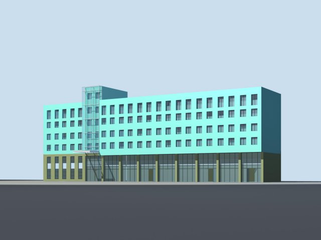 urban architecture - school office villas 138 Modelo 3D .c4d .max .obj .3ds .fbx .stl .blend 